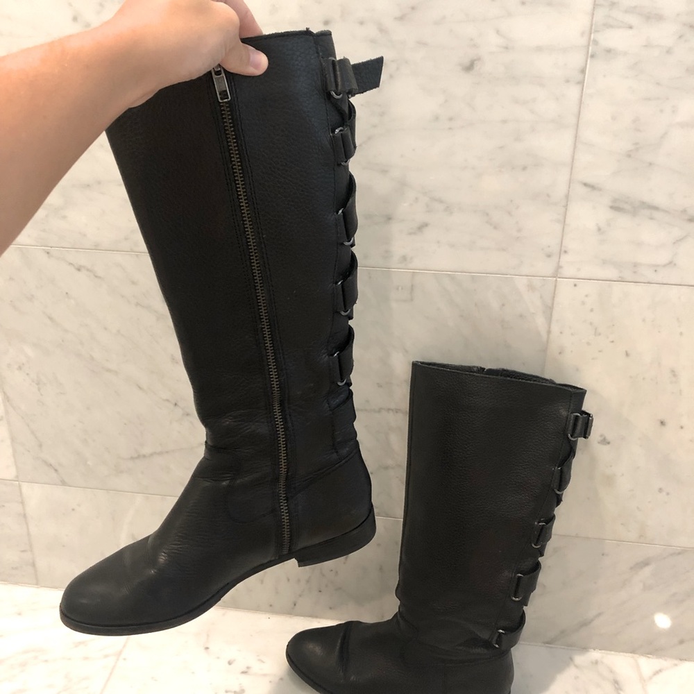 Cynthia Vincent Boots Tallon Strap Black Tall Boots